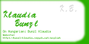 klaudia bunzl business card